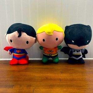 3 DC Super Hero Plush Superman/Aquaman/Batman